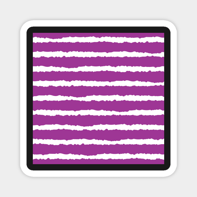 Purple Horizontal Stripe Seamless Pattern Magnet by 2CreativeNomads