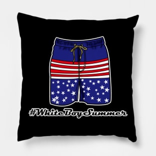 White Boy Summer (Shorts/Swimming Trunks) Design #WBS Pillow