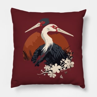 Japanese Crane Tsuru Pillow