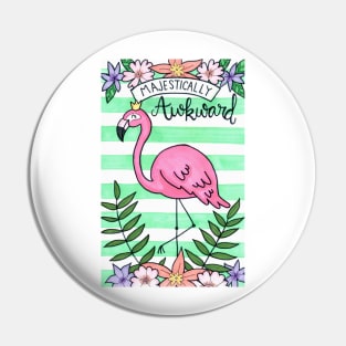 Majestically Awkward King Flamingo Pin