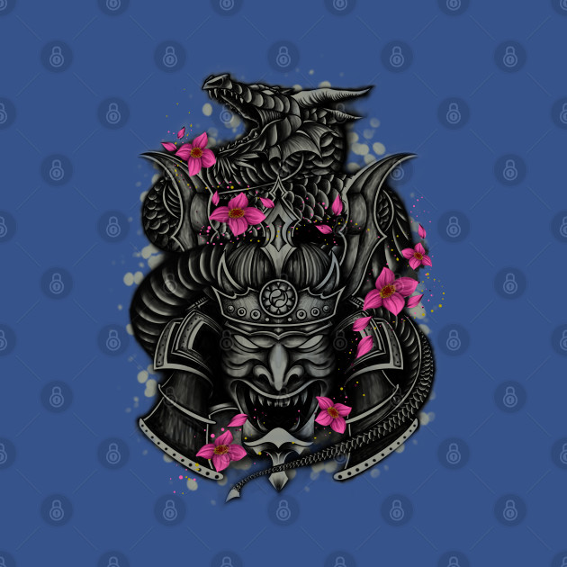 Discover Samurai Warrior And Dragon Japanese Bushido Knight Print - Samurai - T-Shirt