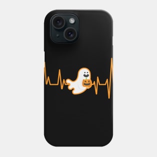 Halloween Heartbeat Pumpkin Ghost | Trick or treat | Halloween gift | Spooky season gifts | Halloween Decor gifts | Funny Halloween Trick or treat | Alien Lovers Halloween | Halloween monsters | Spooky season Phone Case