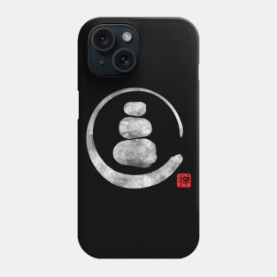 Zen Enso Circle and Zen stones Phone Case