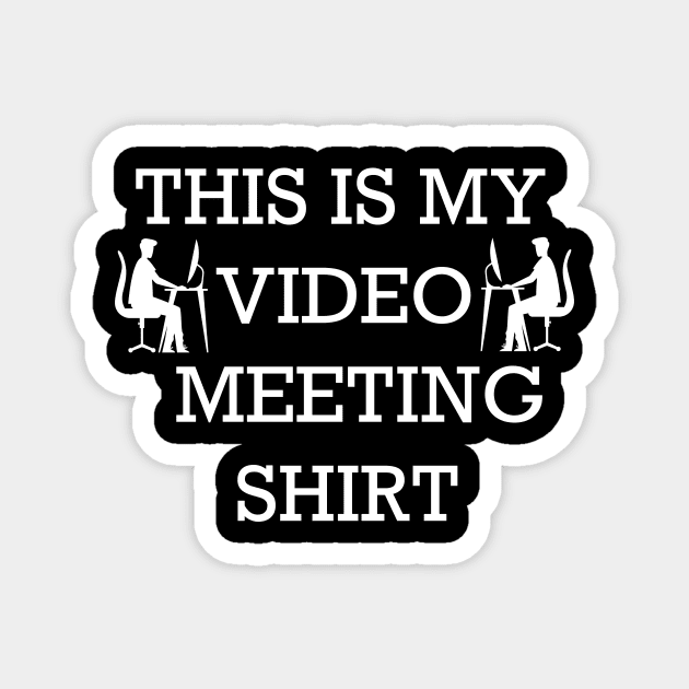 Home Office Video Meeting Magnet by Imutobi