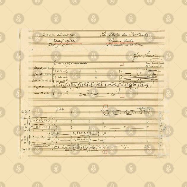 Stravinsky | Rite of Spring | Original manuscript sheet by Musical design