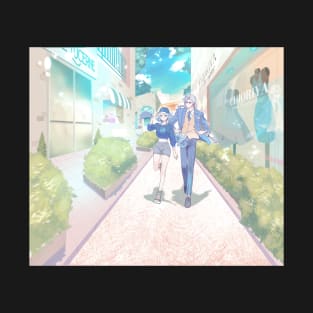 Furina and Neuvillette Stroll Around Town v.2 | Genshin Impact T-Shirt