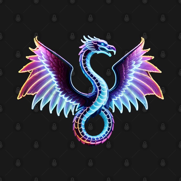 Neon Winged Serpent by PurplePeacock