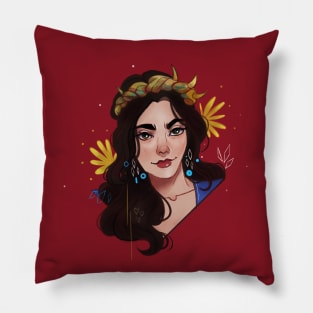 Woman with Crown of Thorns Pillow