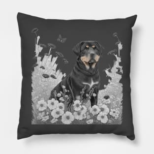 Rottweiler Power - Fierce and Fearless Guardian Pillow