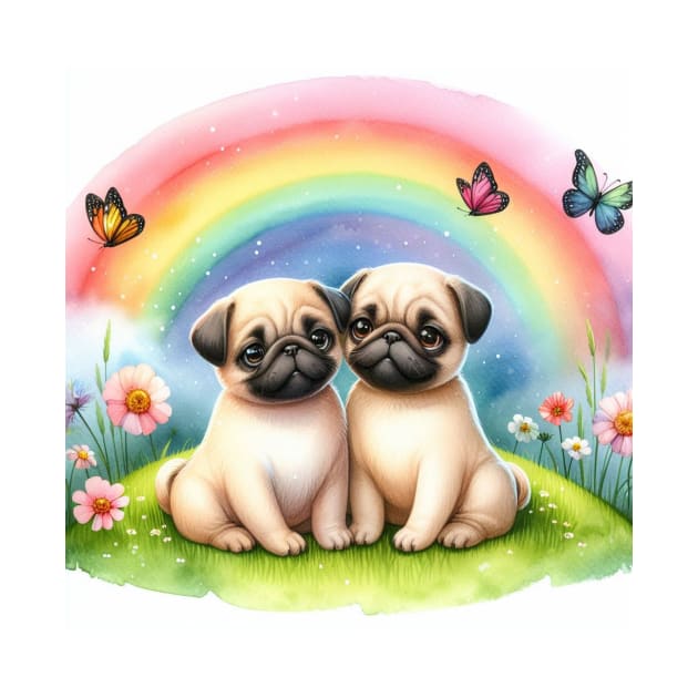 Pug Dog Friends by allaboutpugdogs 