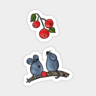 Maus mit Beeren Magnet