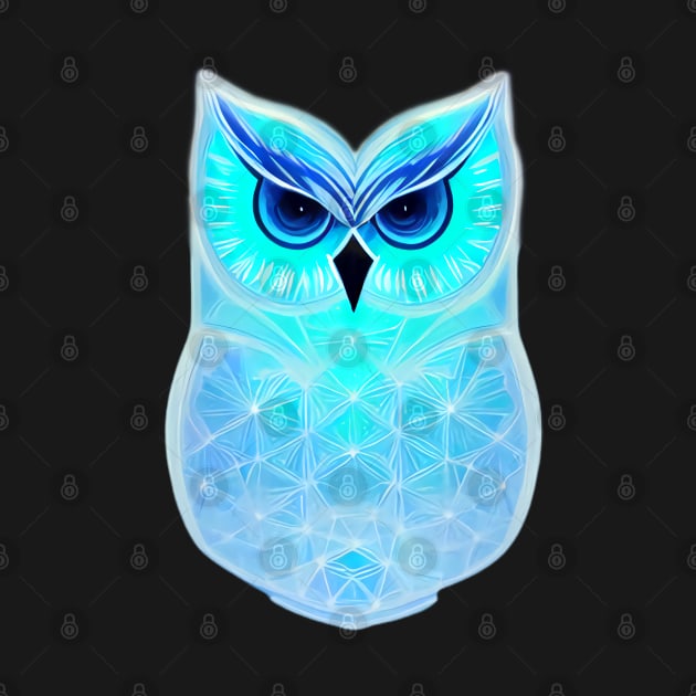 Blue Symmetrical Owl by PNPTees