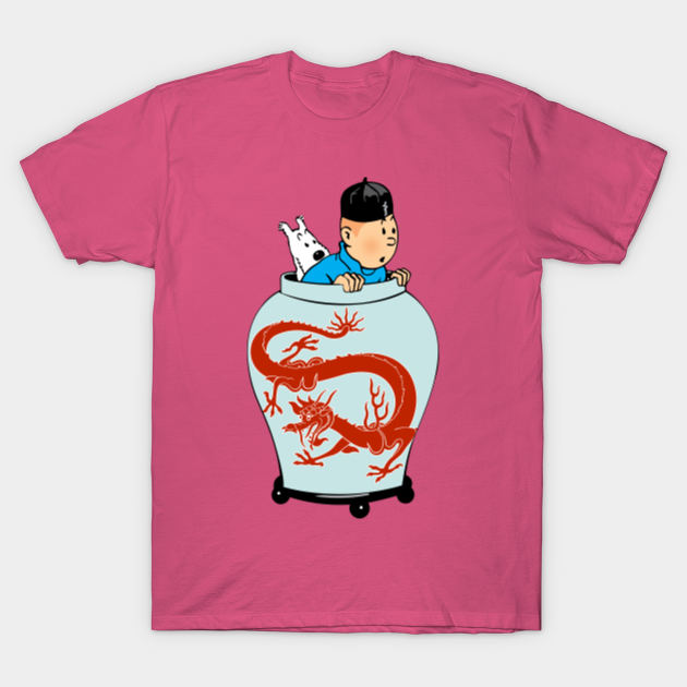 Tintin Blue Lotus - The Adventures Of Tintin - T-Shirt