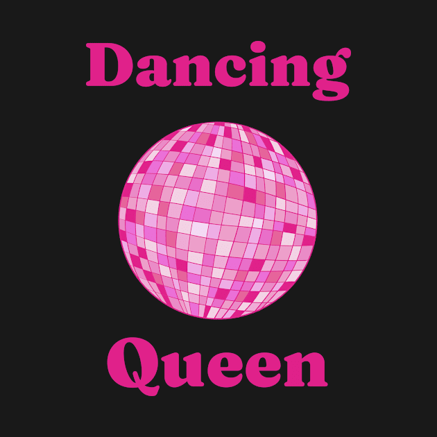 Dancing queen. Pink Disco Ball illustration by WeirdyTales