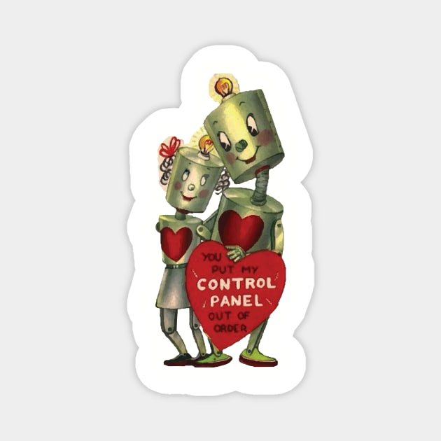 Robot Love Valentine Magnet by Eugene and Jonnie Tee's