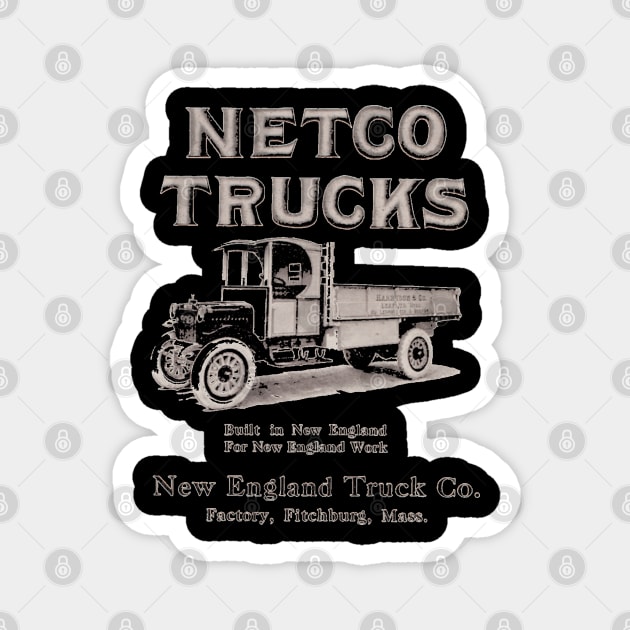 1920s Netco Trucks - Fitchburg Massachusetts Magnet by EphemeraKiosk