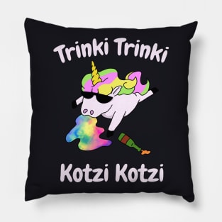 Lustiges Party Einhorn Trinki Kotzi Pillow