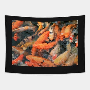 Colored Carps Tapestry