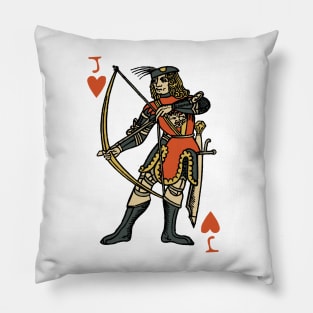 Character of Playing Card Jack of Hearts Pillow