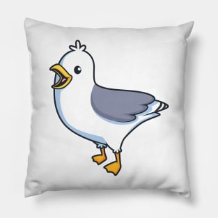 Kawaii herring gull Pillow