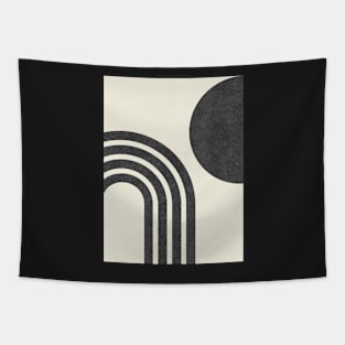 Mid Century Modern Black  - Sun & Rainbow Tapestry