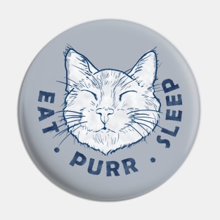 EAT PURR SLEEP Cat Pin