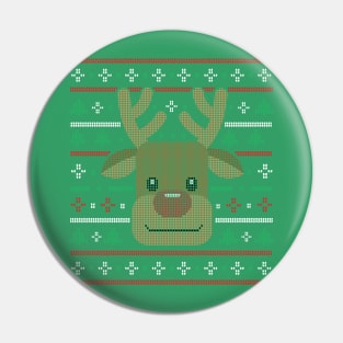 Reindeer Ugly Sweater Pin