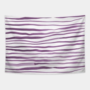 Irregular watercolor lines - ultra violet Tapestry