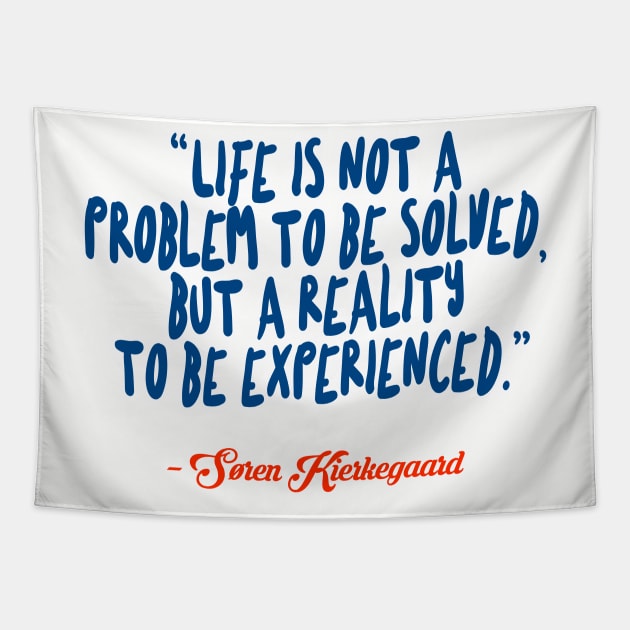 Søren Kierkegaard - Typographic Inspirational Quotation Tapestry by DankFutura