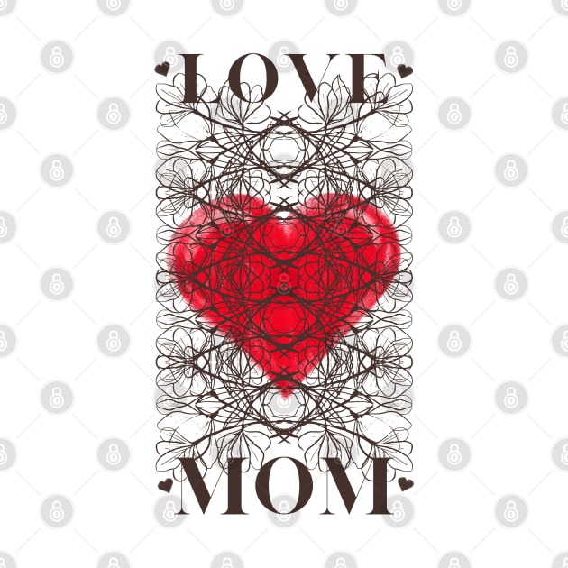 heart love mom by crearty art