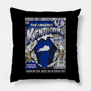 Kentucky Superhero Comic Book Pillow