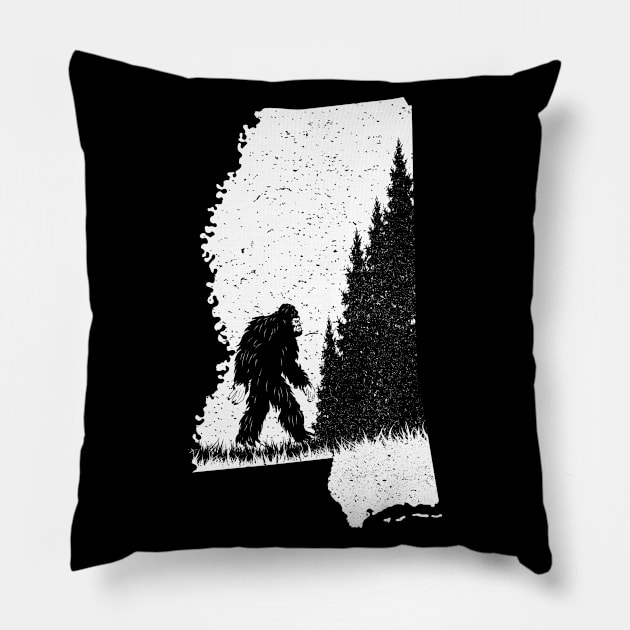 Mississippi Bigfoot Pillow by Tesszero