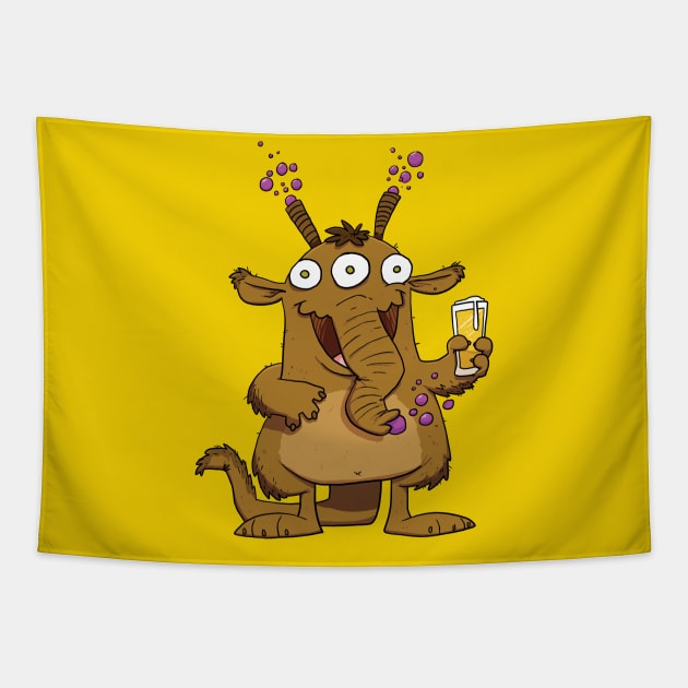 Hefeweizen Beer Monster Tapestry by striffle