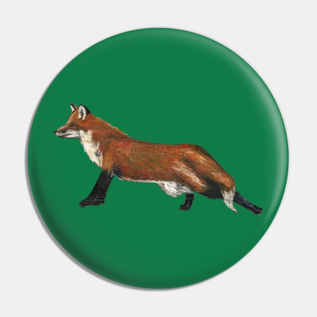 Stretching Fox Pin by FrejaFly