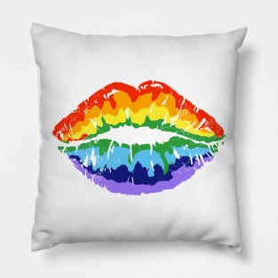 Rainbow Lips Pillow