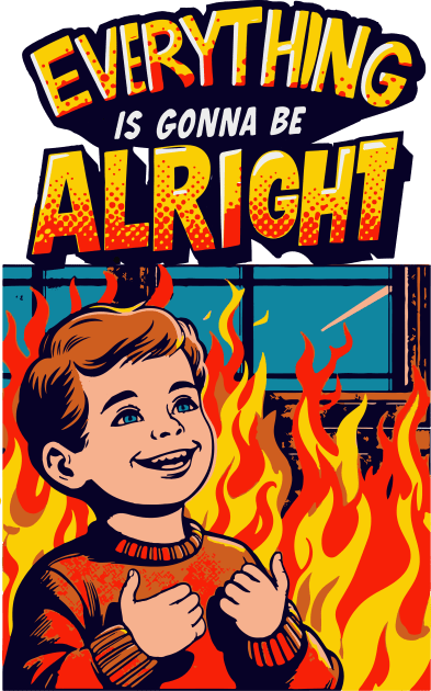 Everything Is Gonna Be Alright! Kids T-Shirt by Thrills and Chills