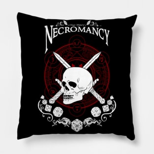 Necromancy - D&D Magic School Series: White Text Pillow