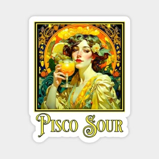 Art Nouveau Pisco Sour Magnet