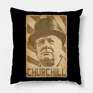 Winston Churchill Retro Propaganda Pillow