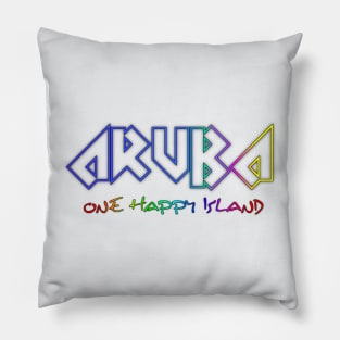 Aruba one happy Island Coloring Pillow