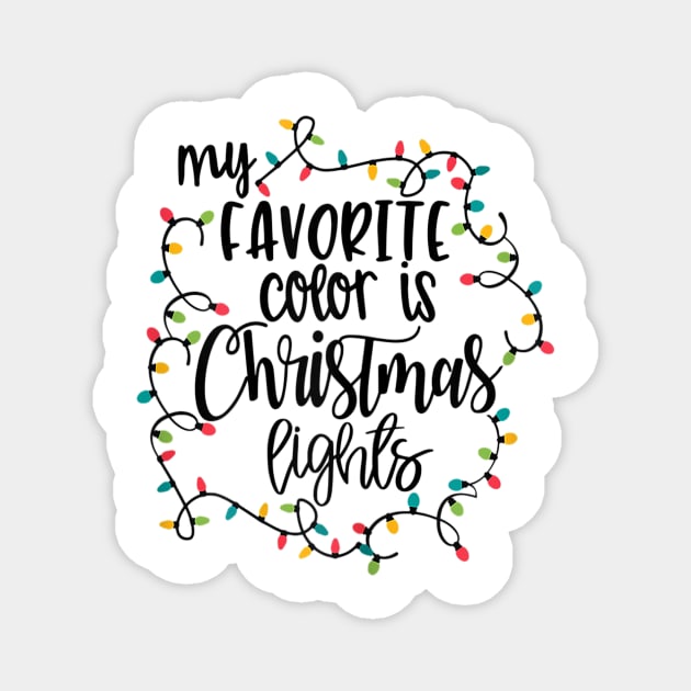 my favorite color is christmas lights Magnet by Barnard