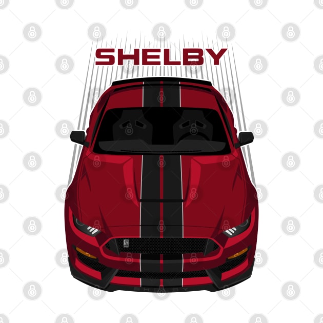 Ford Mustang Shelby GT350 2015 - 2020 - Rapid Red - Black Stripes by V8social