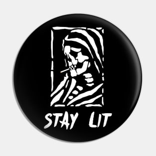 Stay Lit Smoking Reaper Pin