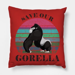 save our gorella Pillow