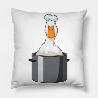 Duck Chef Cooking pot Chef hat Pillow