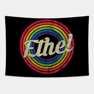 Ethel - Retro Rainbow Faded-Style Tapestry
