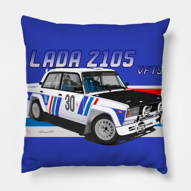 Lada 2105 VFTS 30 Pillow by PjesusArt