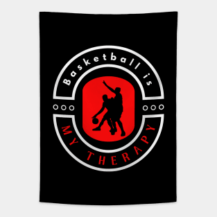 Basketball is my therapy funny motivational design Tapestry