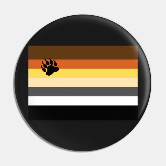 Gay Bear Pride Flag Pin by brodyquixote