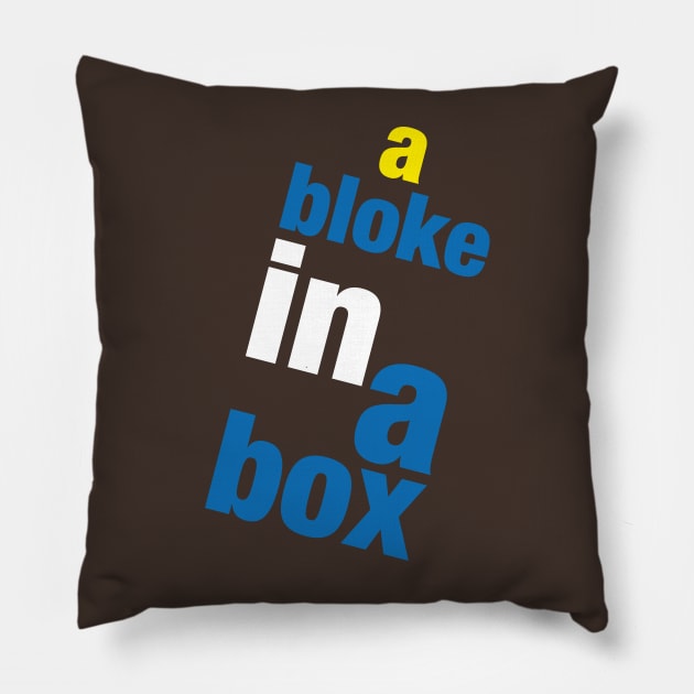 A Bloke in a Box! Pillow by Franz24